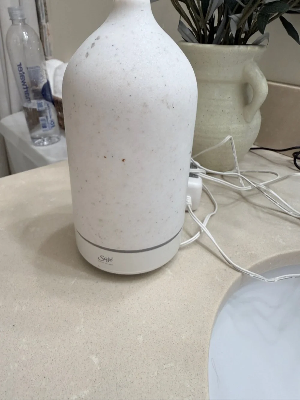 Saje Off-White Speckled Ceramic Aroma Diffuser